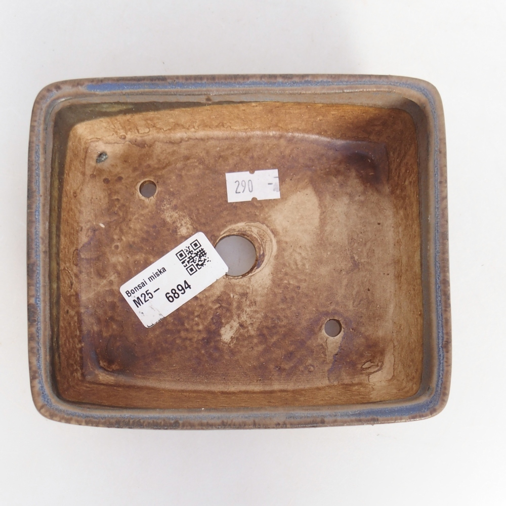 Ceramiczna miska na bonsai 9 x 9 x 3,5 cm, kolor niebieski