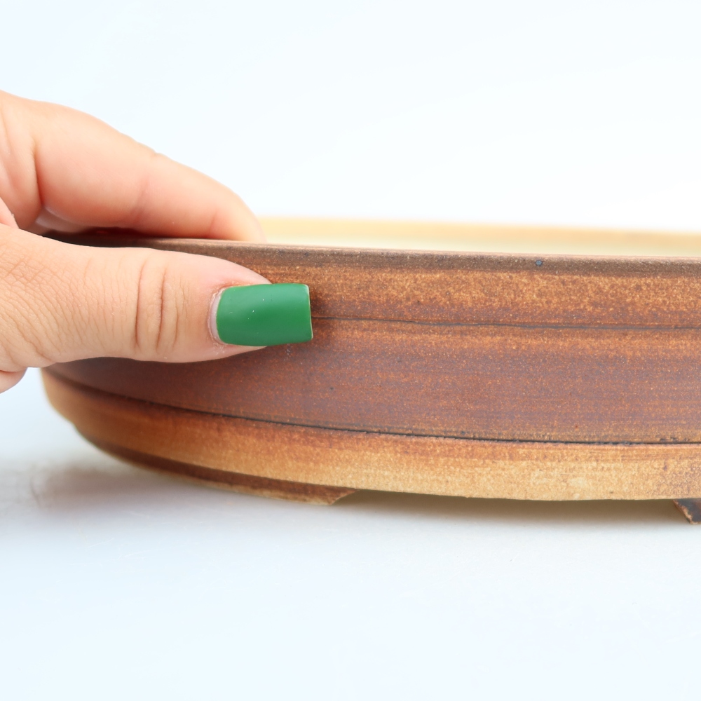 Ceramiczna miska  29,5 x 29,5 x 5,5 cm, kolor brązowy