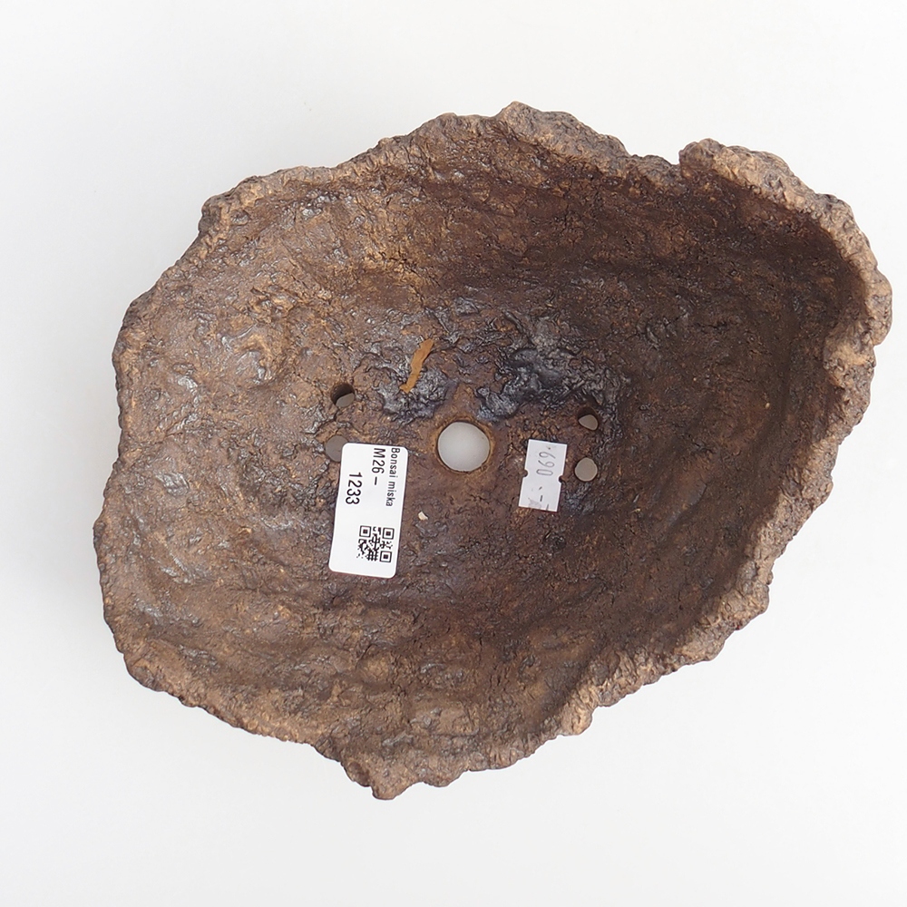 Ceramiczna skorupa 19 x 15 x 14 cm, kolor brązowy