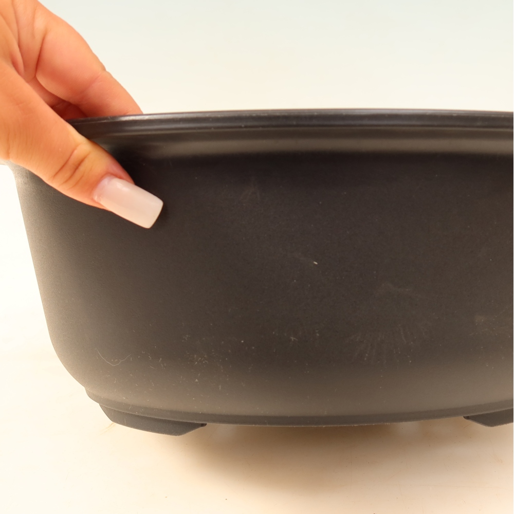 Plastikowa miska do bonsai MP-29, czarna – 31,5 x 24 x 12 cm