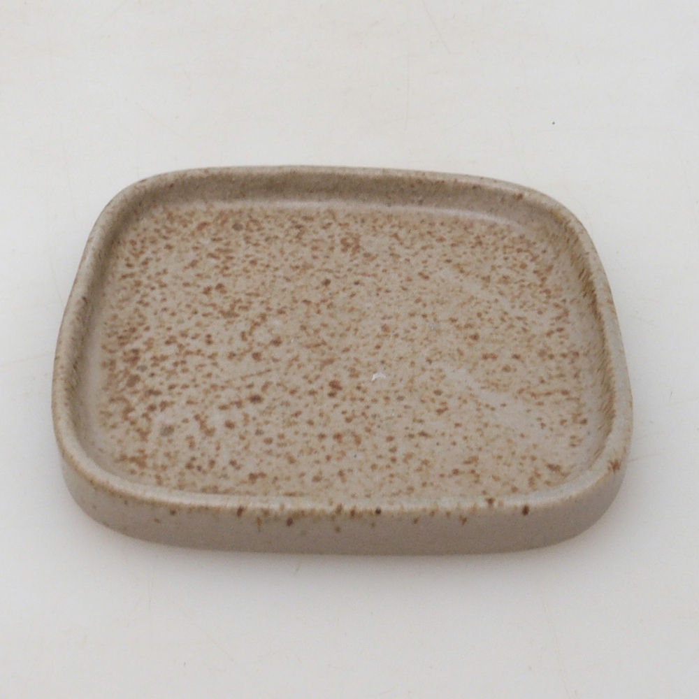 Bonsai bowl kwadratowy 9 x 9 x 1 cm - beżowy