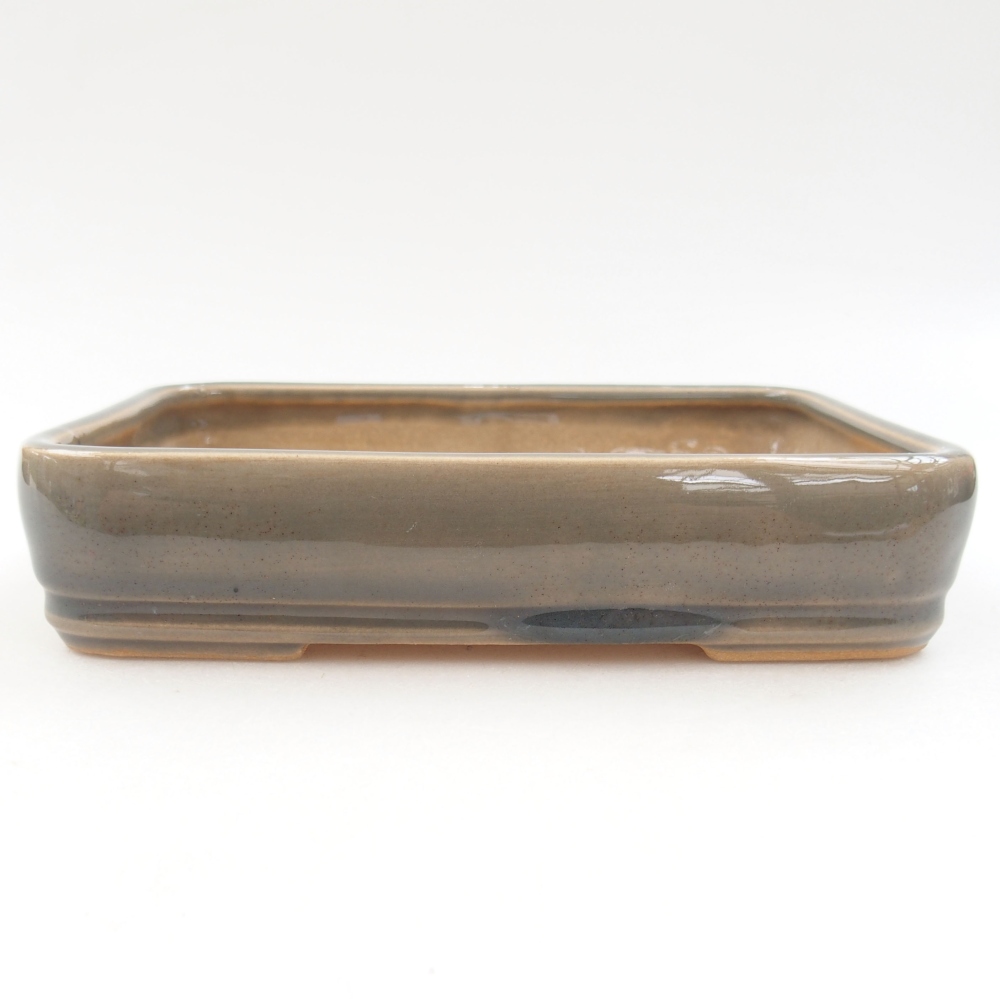 Ceramiczna miska bonsai 18 x 13 x 4 cm, kolor szary
