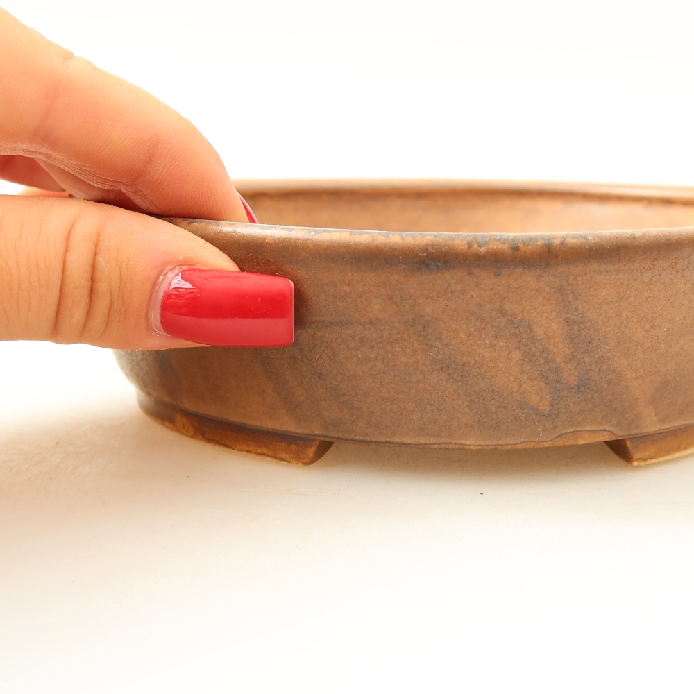 Ceramiczna miska do bonsai 15 x 14 x 4 cm, kolor różowy