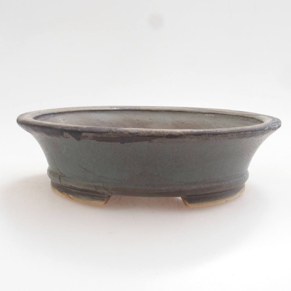 Ceramiczna miska do bonsai 13,,5 x 12 x 3,5 cm, kolor niebieski
