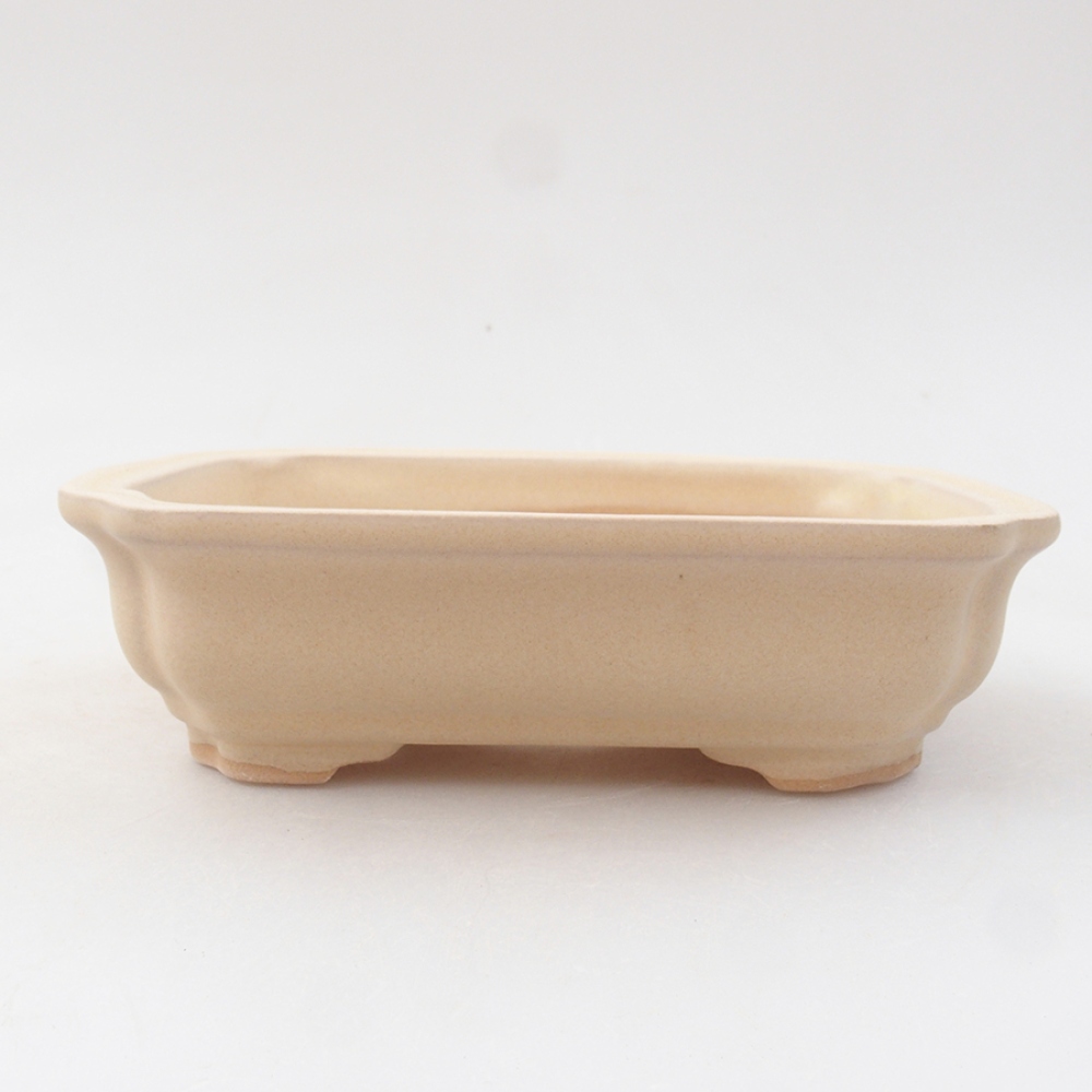Ceramiczna miska bonsai 14 x 11 x 4 cm, kolor beżowy