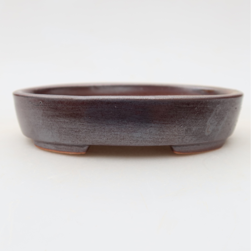 Ceramiczna miska do bonsai 12 x 9,5 x 2,5 cm, brązowa