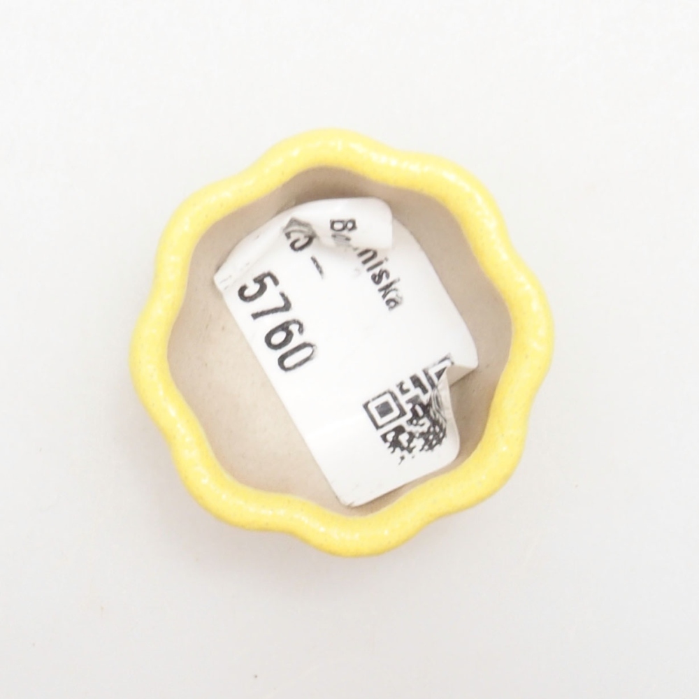 Ceramiczna miska bonsai 3,5 x 3,5 x 2 cm, żółta