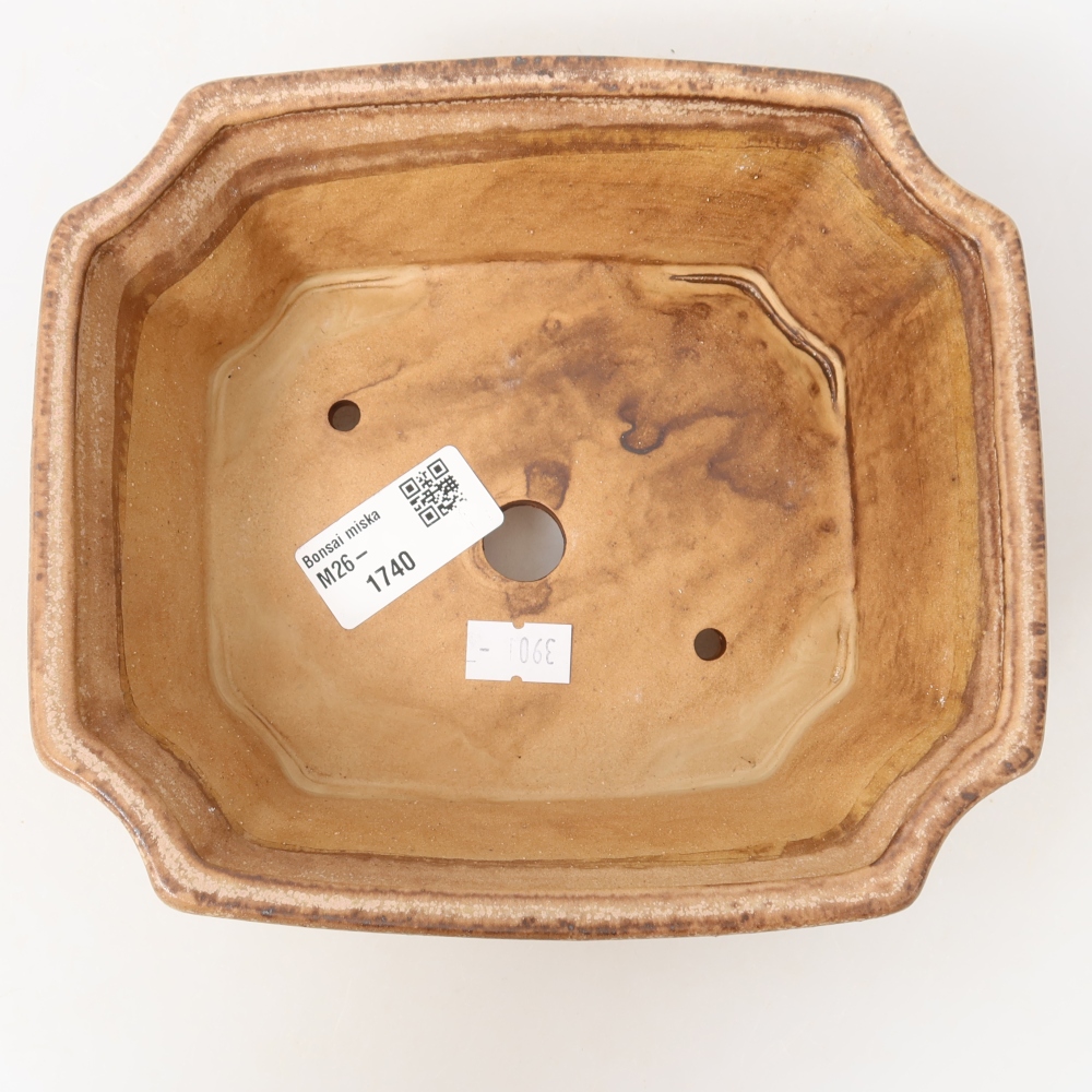 Ceramiczna miska do bonsai 18 x 15 x 6 cm, kolor różowy