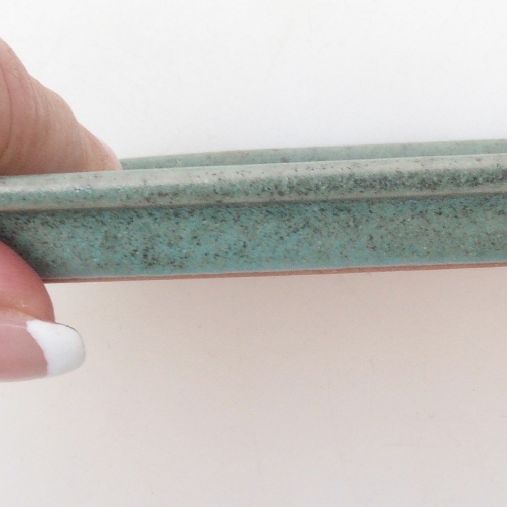 Miska ceramiczna H03 - 17 x 12,5 x 1 cm - zielona