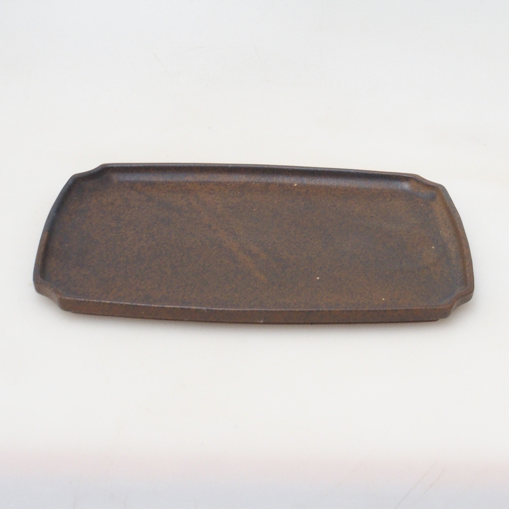 Ceramiczny spodek H07 – 28 x 19 x 1,5 cm – brązowy