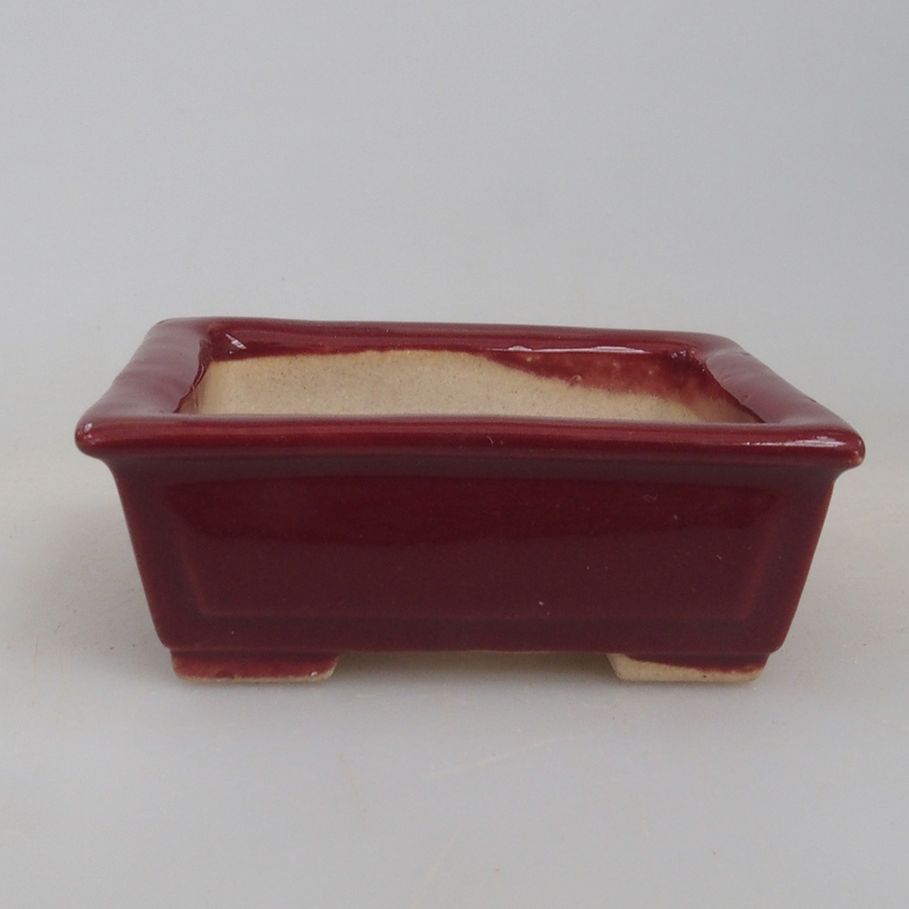 Mini miska bonsai 6 x 4,5 x 2 cm, kolor bordowy