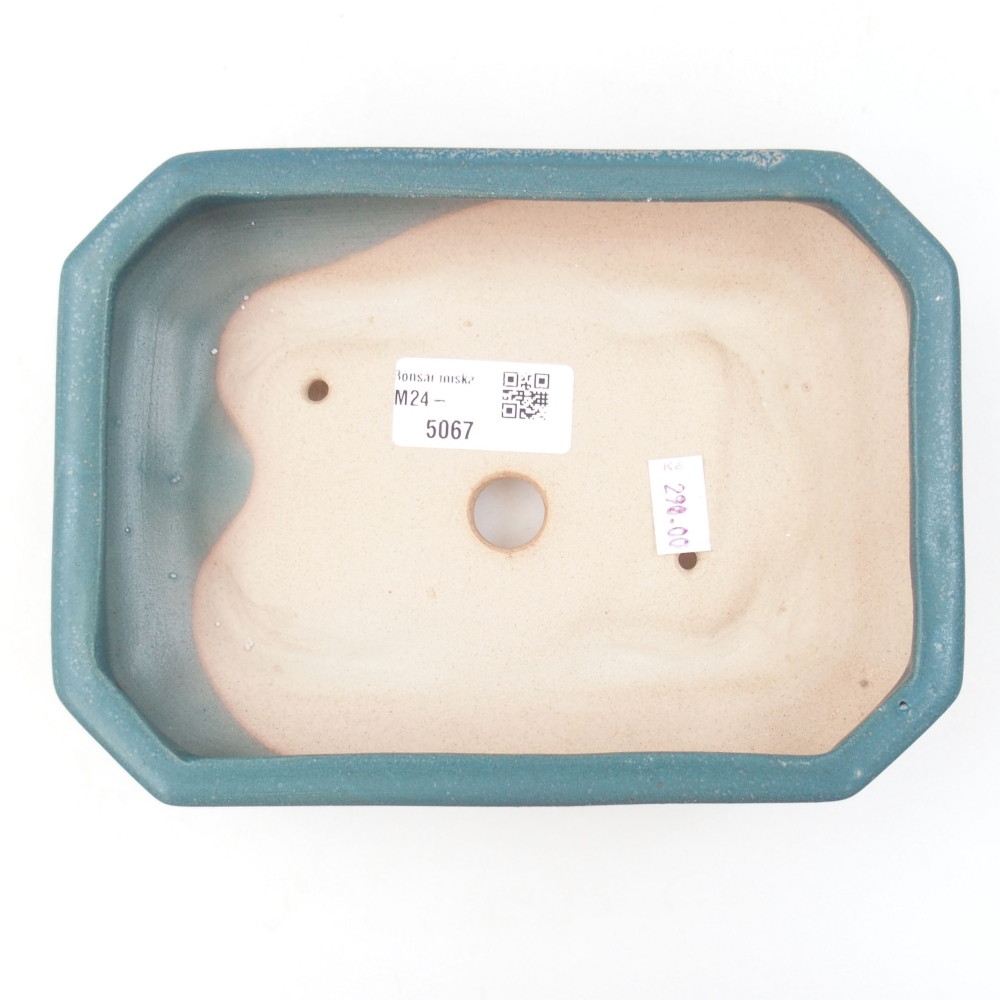Ceramiczna miska bonsai 18,5 x 13,5 x 4 cm, kolor niebieski