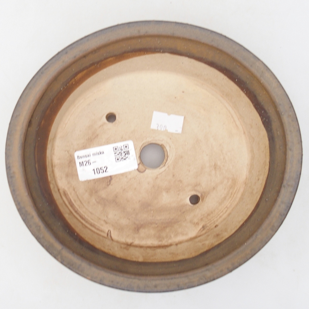 Ceramiczna miska do bonsai 17,5 x 16 x 5 cm, brązowa