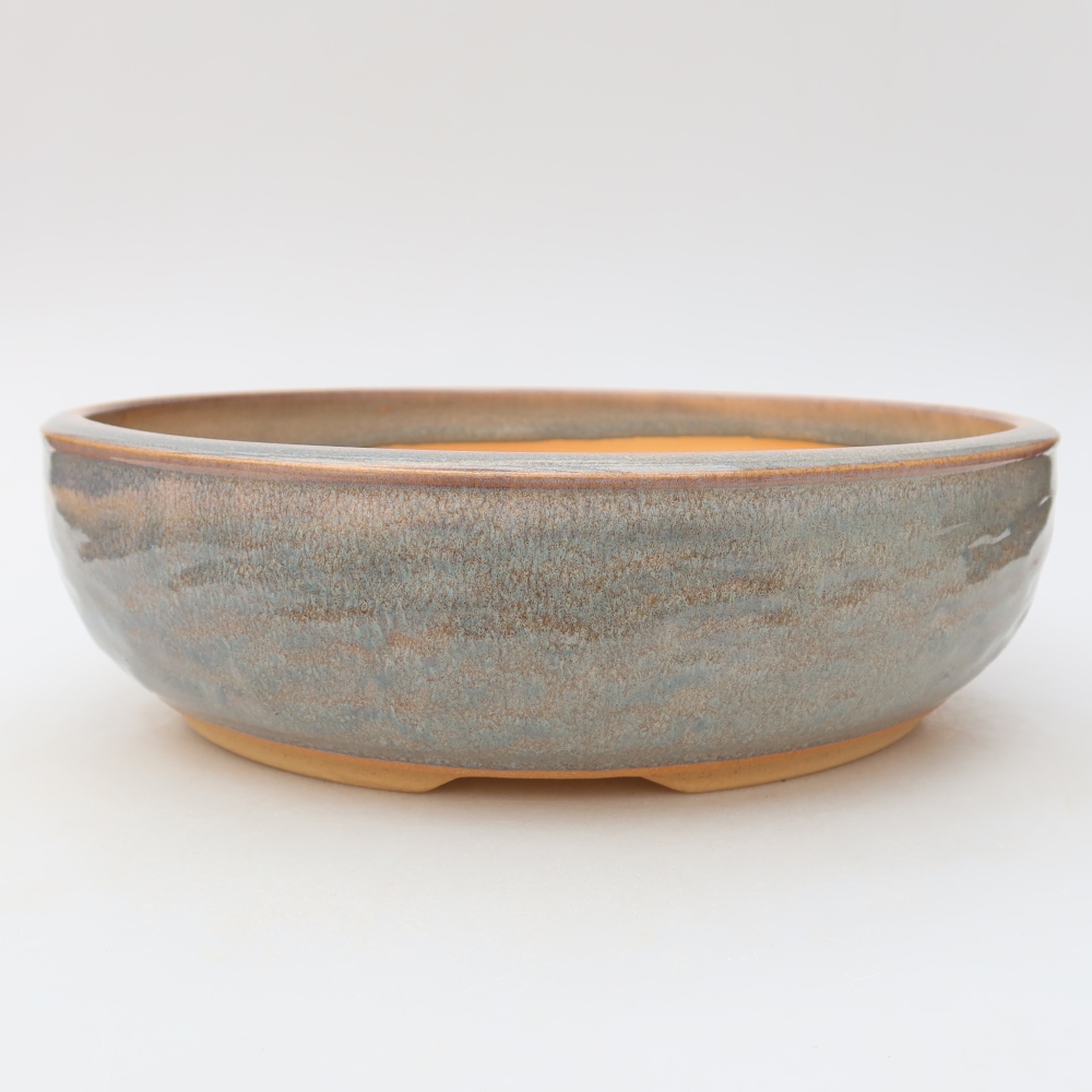 Ceramiczna miska do bonsai 25,5 x 25,5 x 7 cm, szara