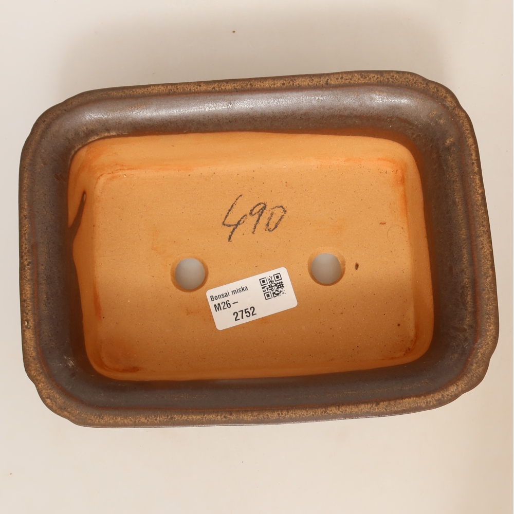 Miska ceramiczna  20 x 15,5 x 5,5 cm, kolor brązowy