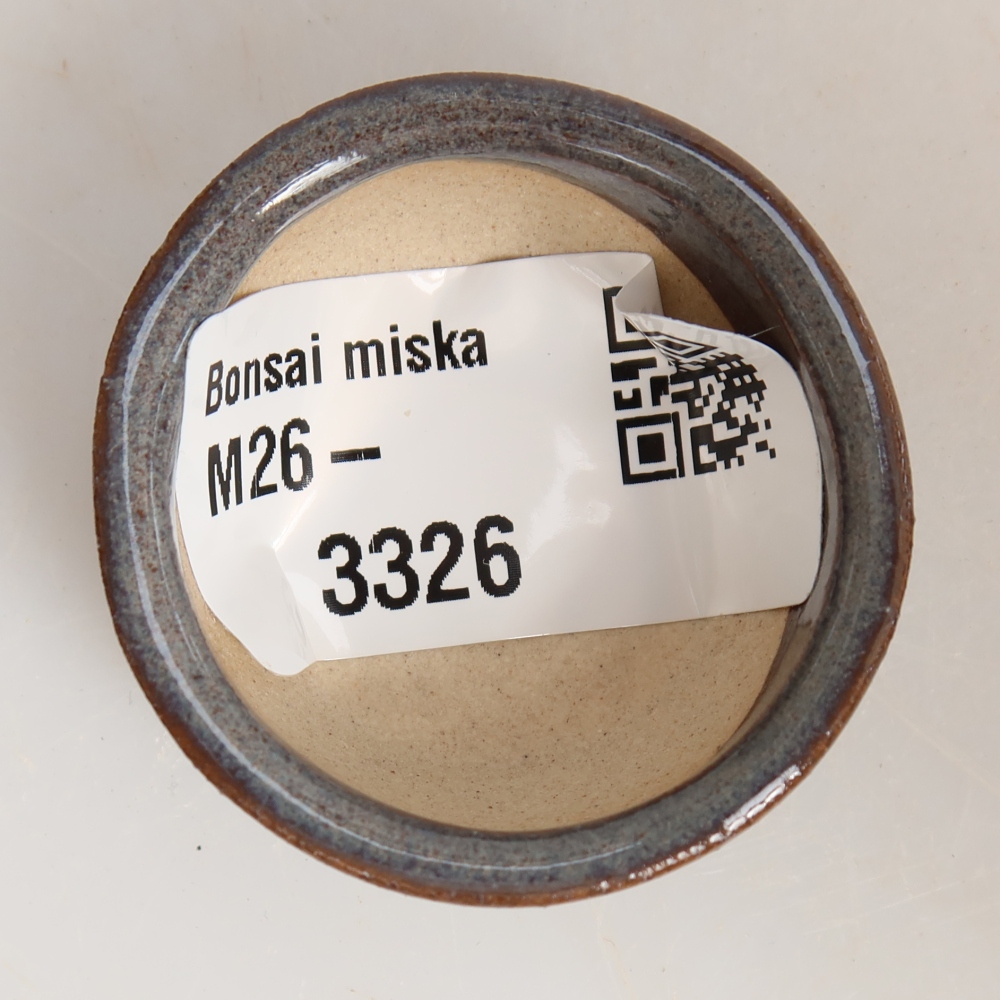 Ceramiczna miseczka do bonsai 4 x 4 x 2 cm, kolor szary