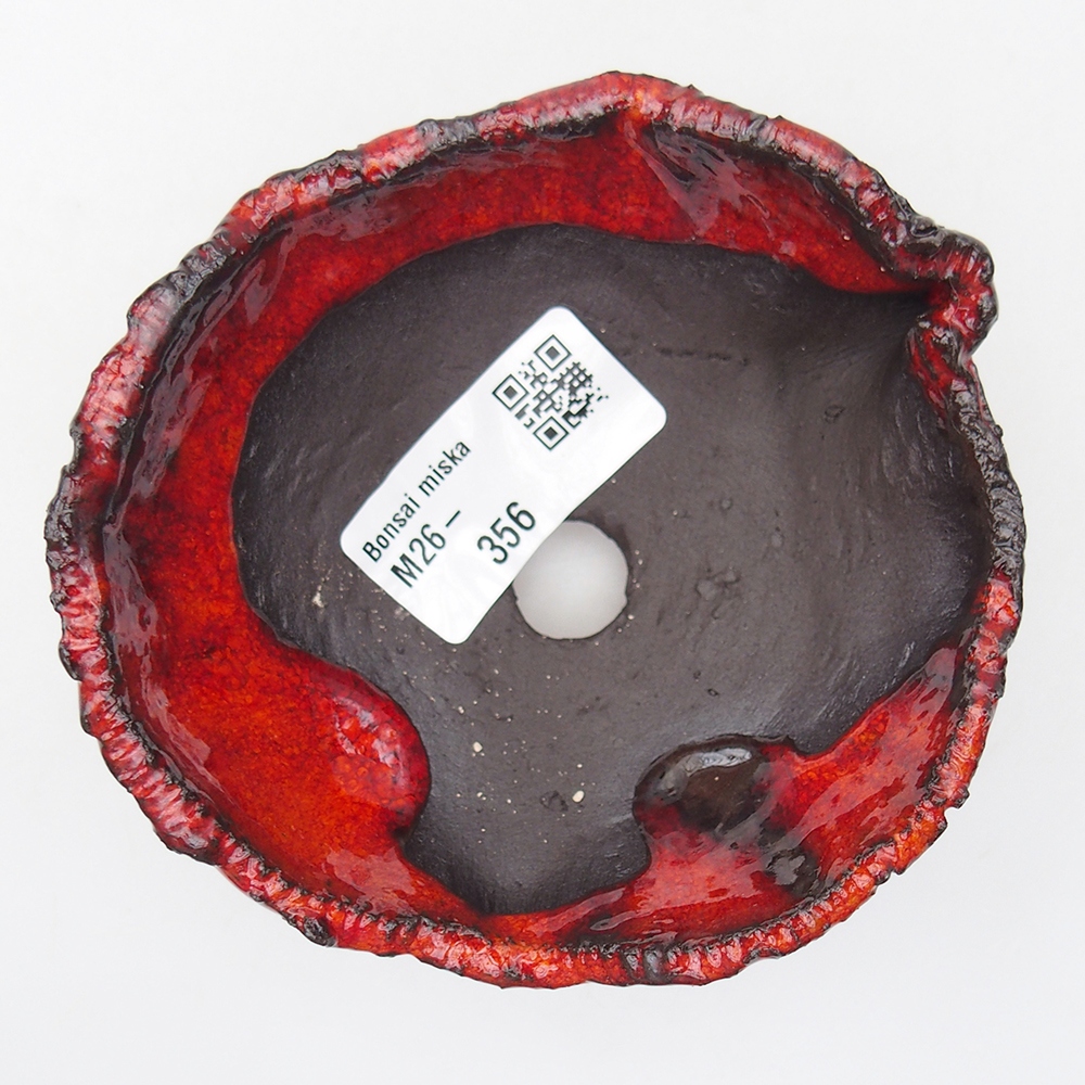 Ceramiczna skorupa 10 x 9,5 x 5 cm, kolor czerwony