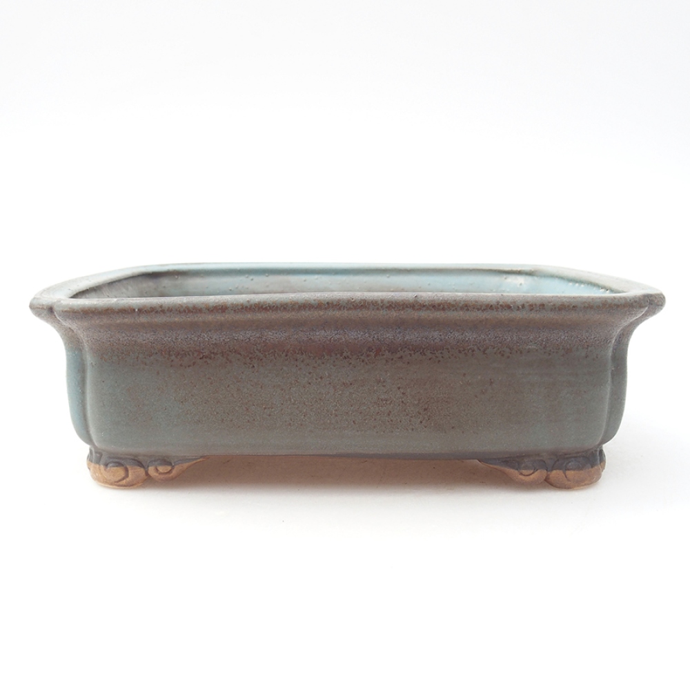 Ceramiczna miska do bonsai 19,5 x 16,5 x 6 cm, kolor niebieski