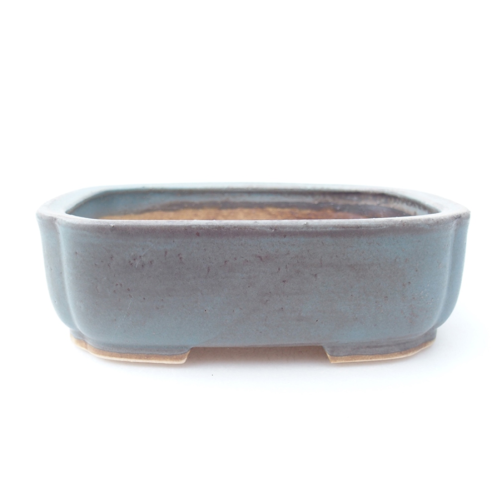 Ceramiczna miska do bonsai 13,5 x 12 x 4 cm, kolor niebieski