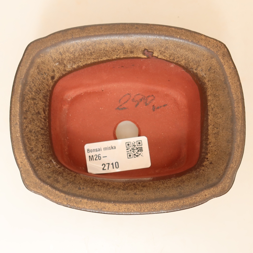 Miska ceramiczna  13 x 10,5 x 5,5 cm, kolor brązowy