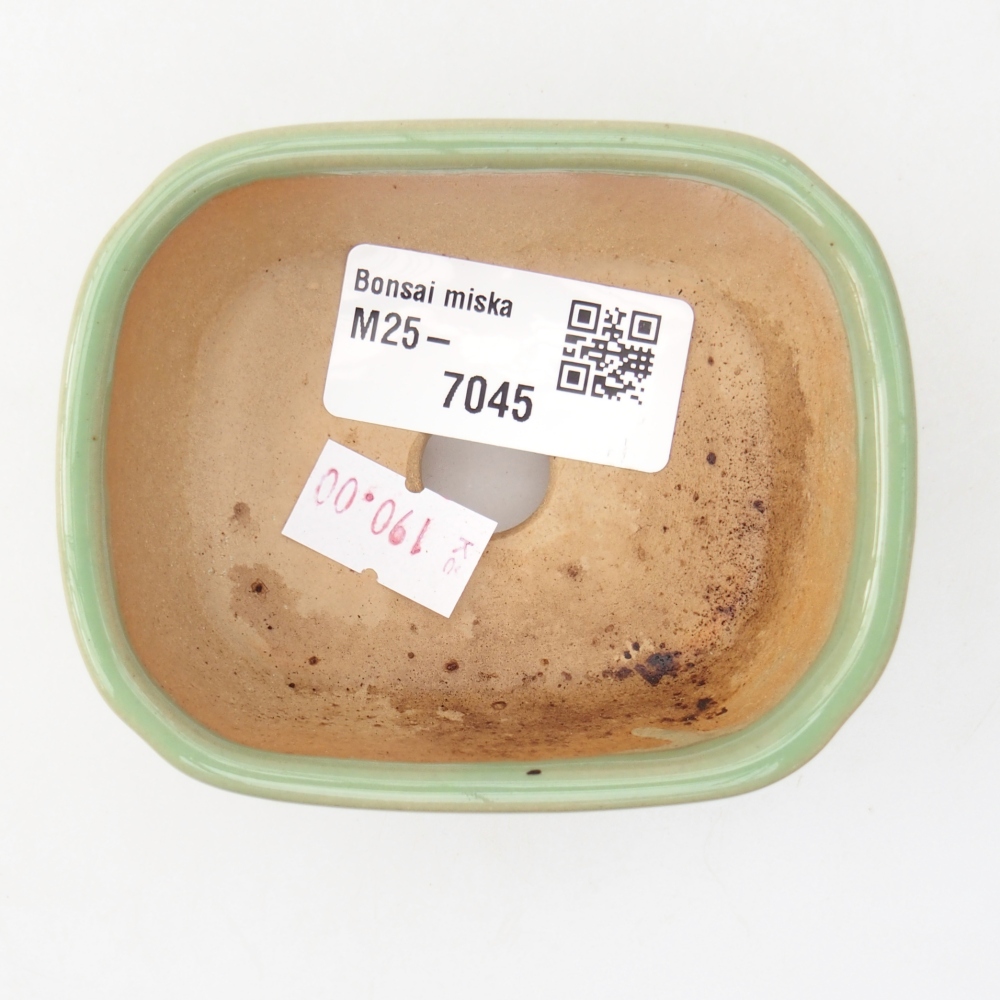 Ceramiczna miska do bonsai 8,5 x 7 x 3,5 cm, zielona