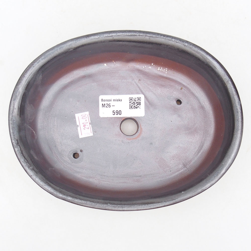 Ceramiczna miska do bonsai 19 x 14 x 5 cm, kolor czerwony