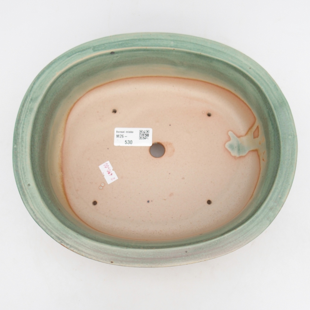 Ceramiczna miska na bonsai 26 x 22 x 8 cm, zielona