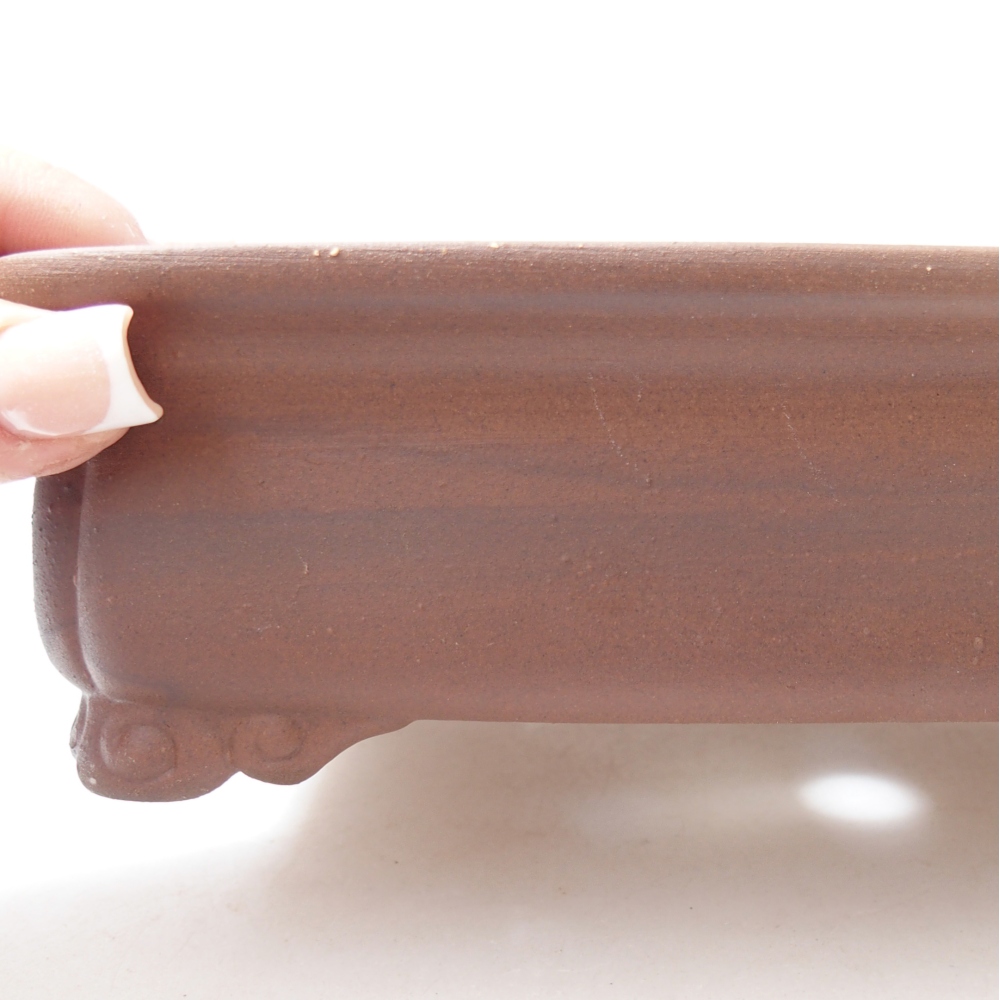 Ceramiczna miska do bonsai 19,5 x 17 x 5,5 cm, brązowa