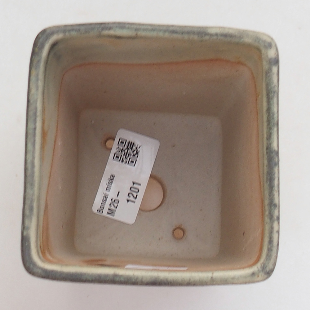 Ceramiczna miska do bonsai 8,5 x 8,5 x 11 cm, zielona