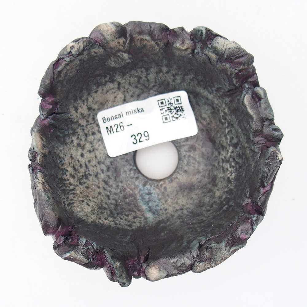 Ceramiczna muszla 9,5 x 9,5 x 5,5 cm, kolor fioletowy