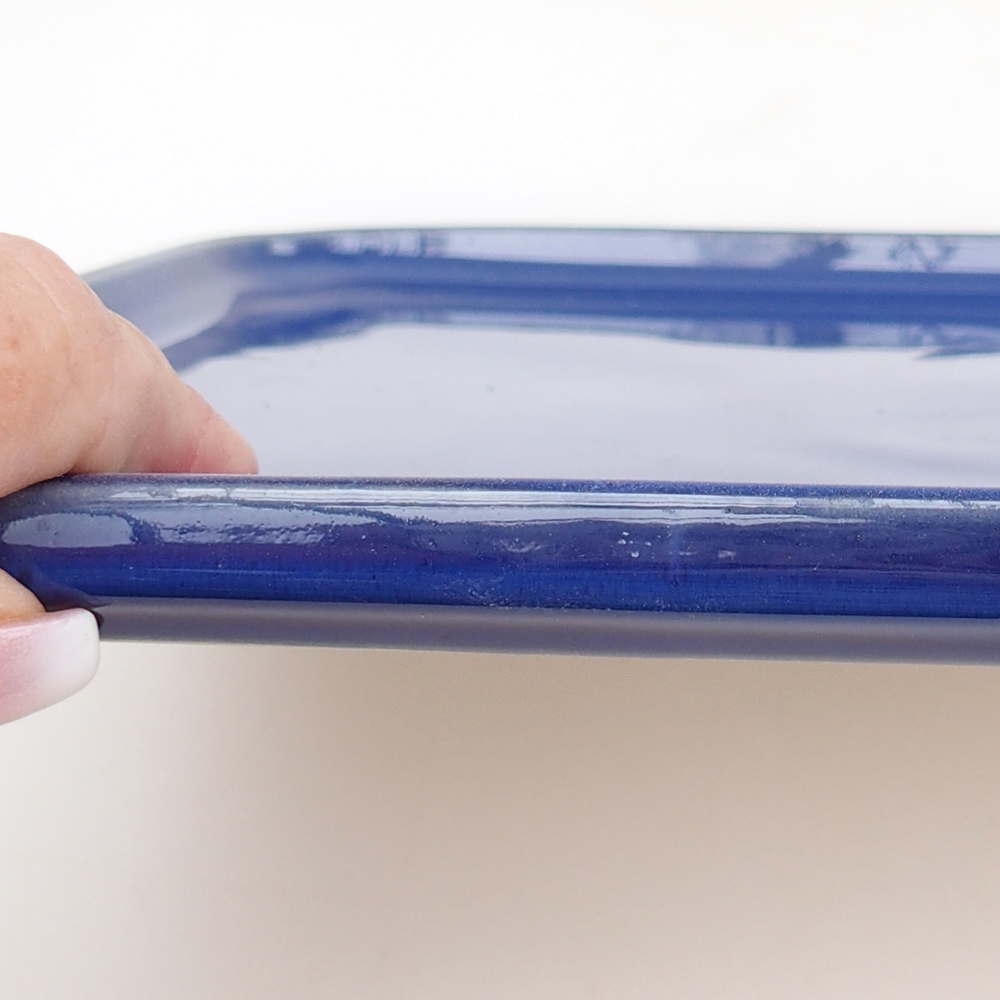 Miska ceramiczna H20 - 26,5 x 20 x 1,5 cm - niebieska
