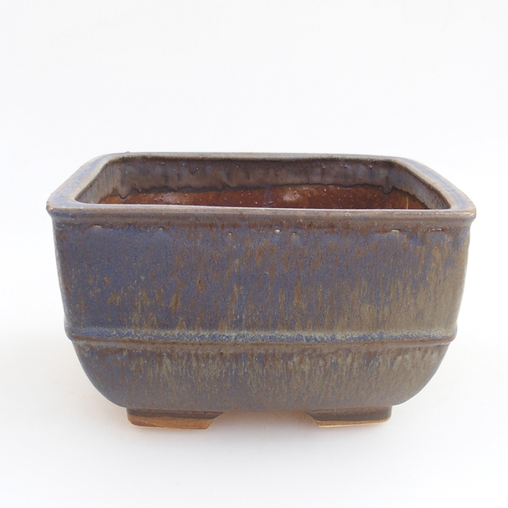 Ceramiczna miska bonsai 16 x 16 x 9 cm, kolor niebieski