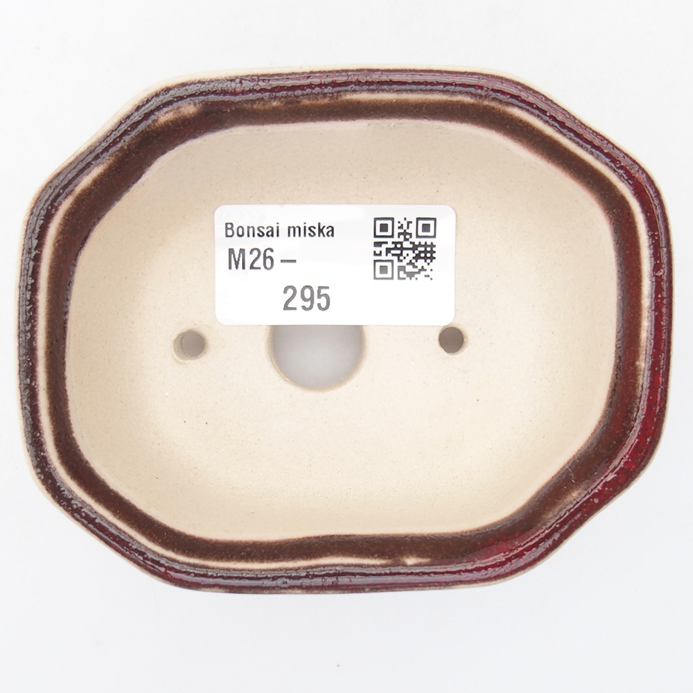 Mini miska do bonsai 9 x 7 x 3,5 cm, kolor czerwony