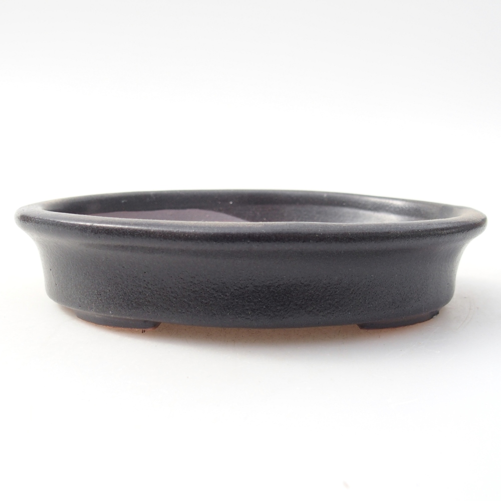 Ceramiczna miska do bonsai 13 x 10,5 x 3 cm, czarna