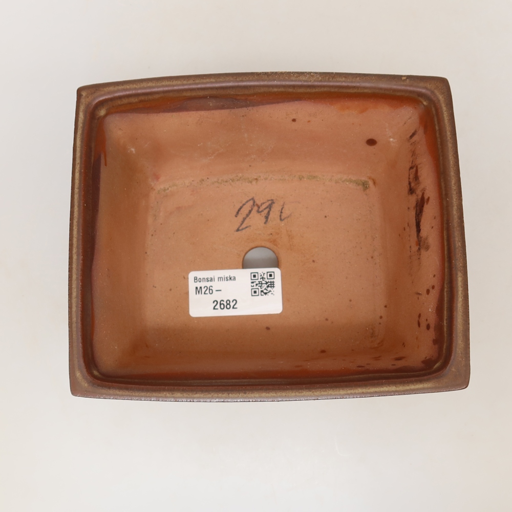 Ceramiczna miska  14,5 x 12,5 x 7 cm, kolor brązowy
