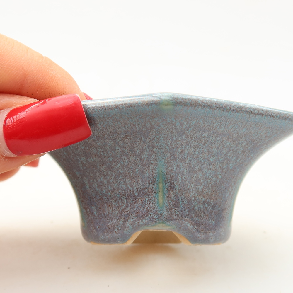 Ceramiczna miska do bonsai 8 x 7 x 3,5 cm, kolor szary