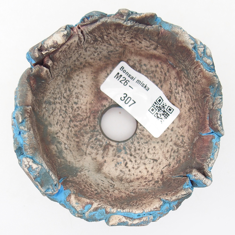 Ceramiczna muszla 9 x 9 x 5,5 cm, kolor niebieski