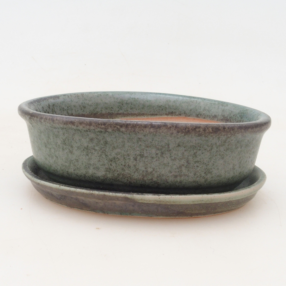 Bonsai bowl + spodek H04 - zielony