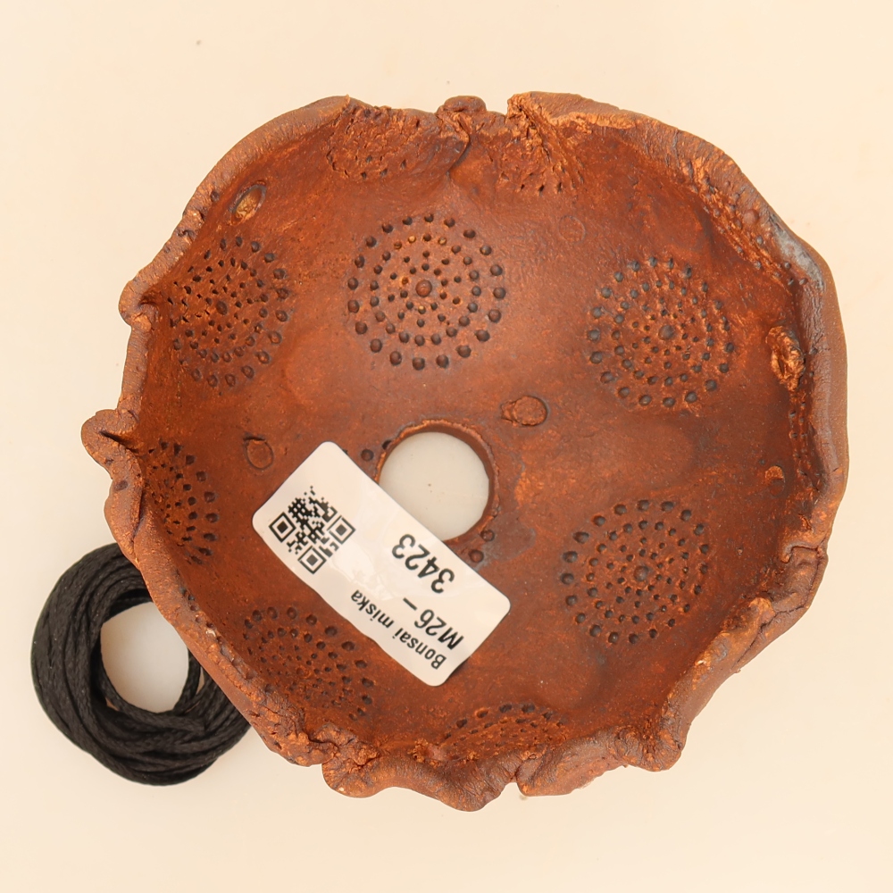 Ceramiczna skorupa do kokedamy 10 x 10 x 6,5 cm, kolor brązowy