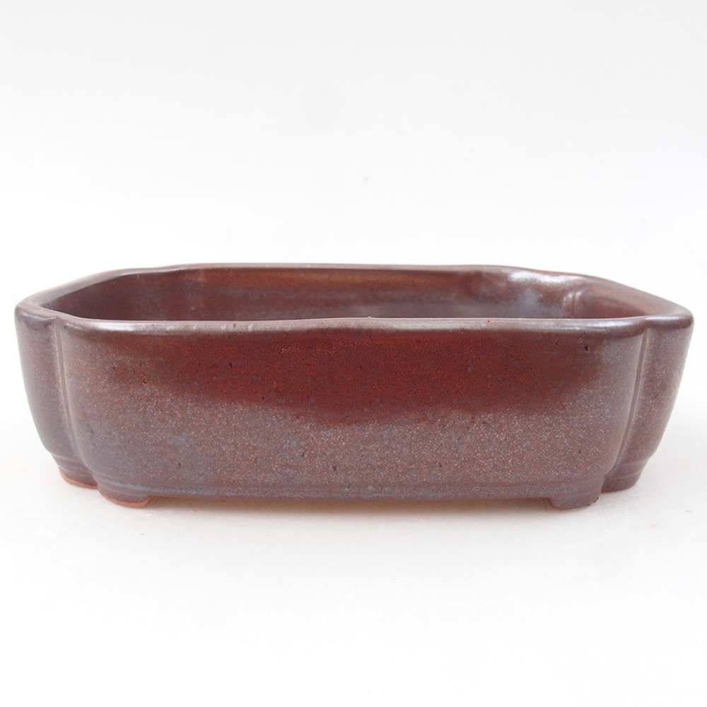 Ceramiczna miska bonsai 15 x 11,5 x 4,5 cm, kolor brązowy