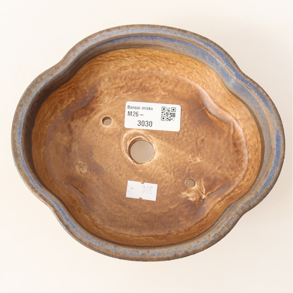 Ceramiczna miska do bonsai 17 x 15,5 x 5,5 cm, kolor niebieski