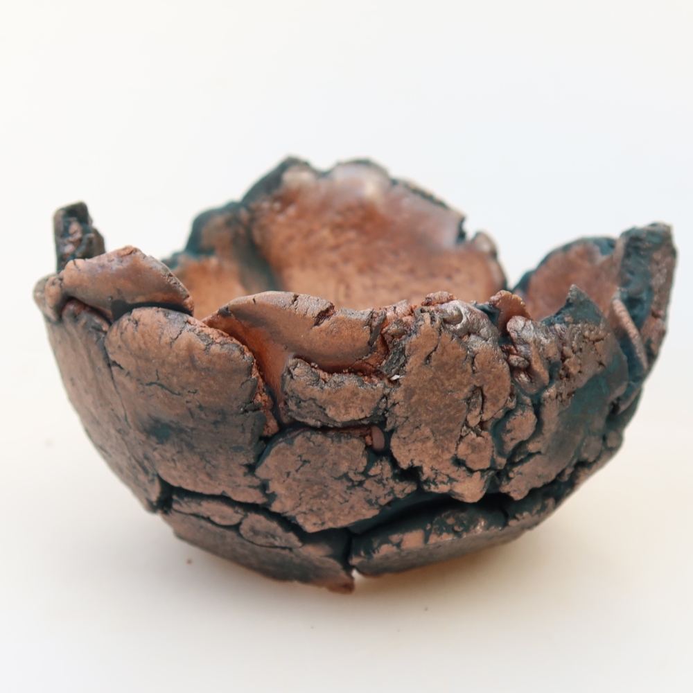 Ceramiczna skorupka  9 x 8 x 5,5 cm, kolor zielony