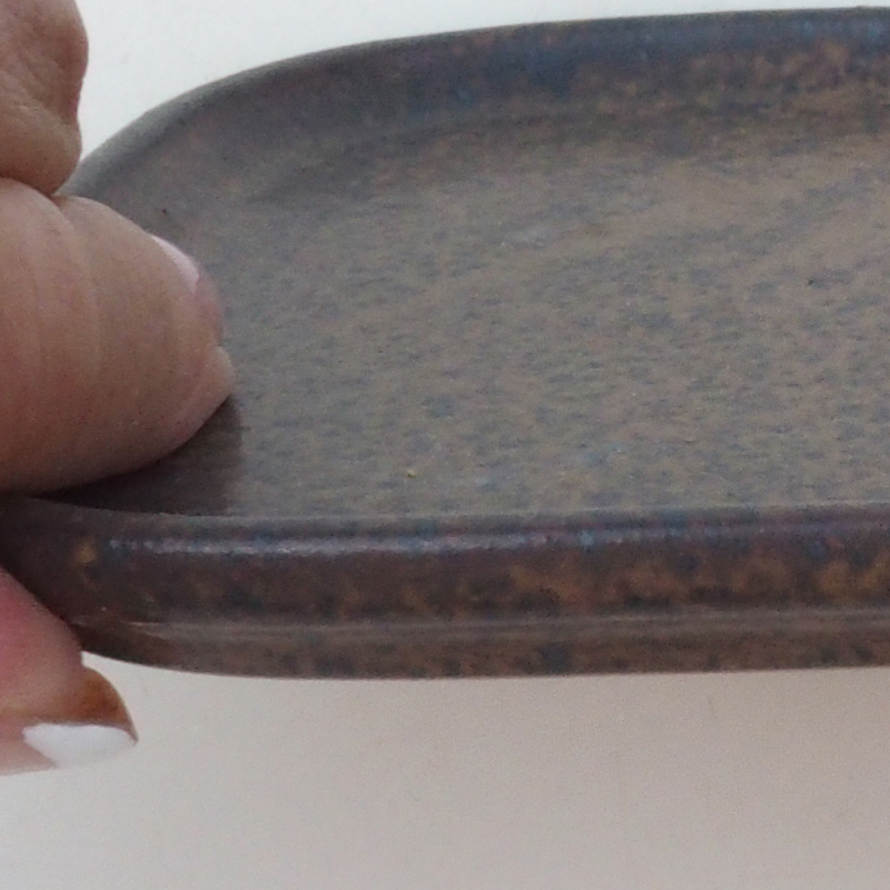 Miska ceramiczna H38 -12 x 11 x 1 cm - brązowa