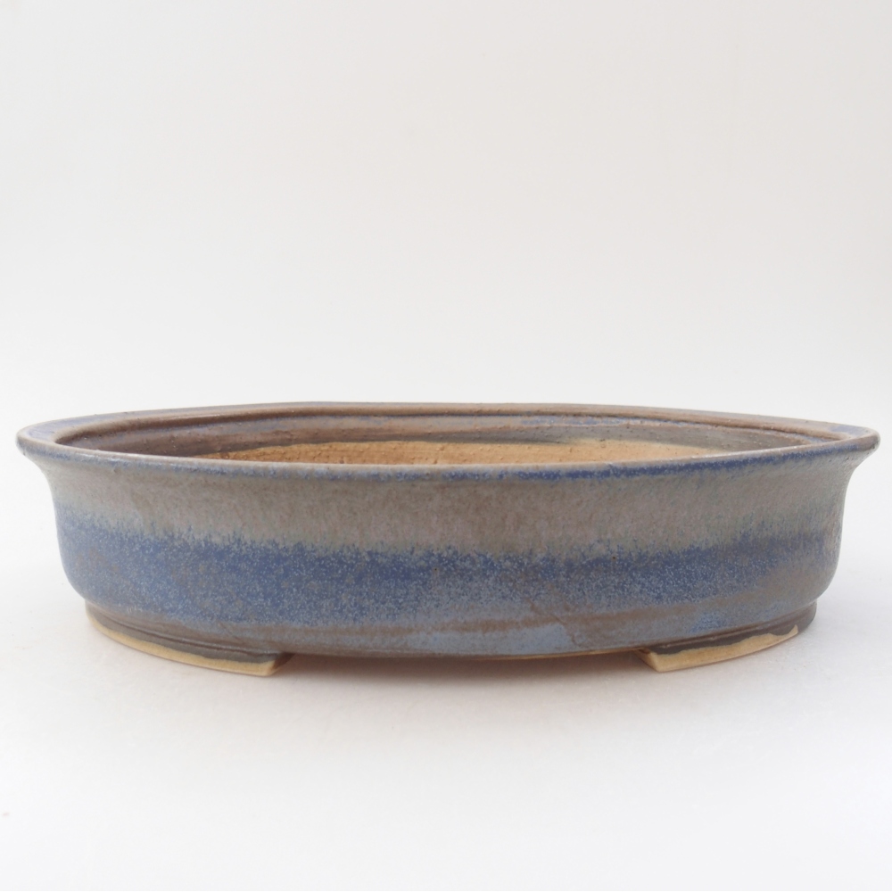 Ceramiczna miska do bonsai 26,5 x 23,5 x 5,5 cm, kolor niebieski