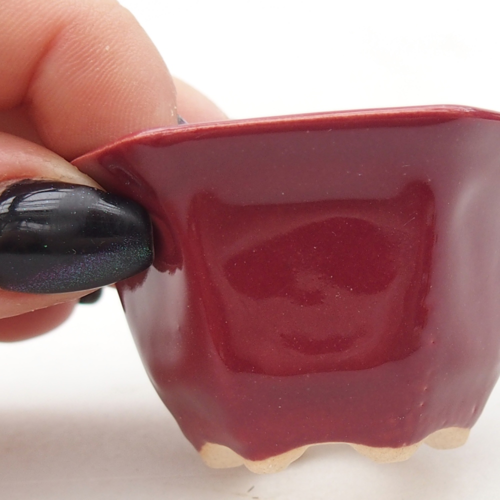 Mini miska do bonsai 5,5 x 5 x 3 cm, bordowa