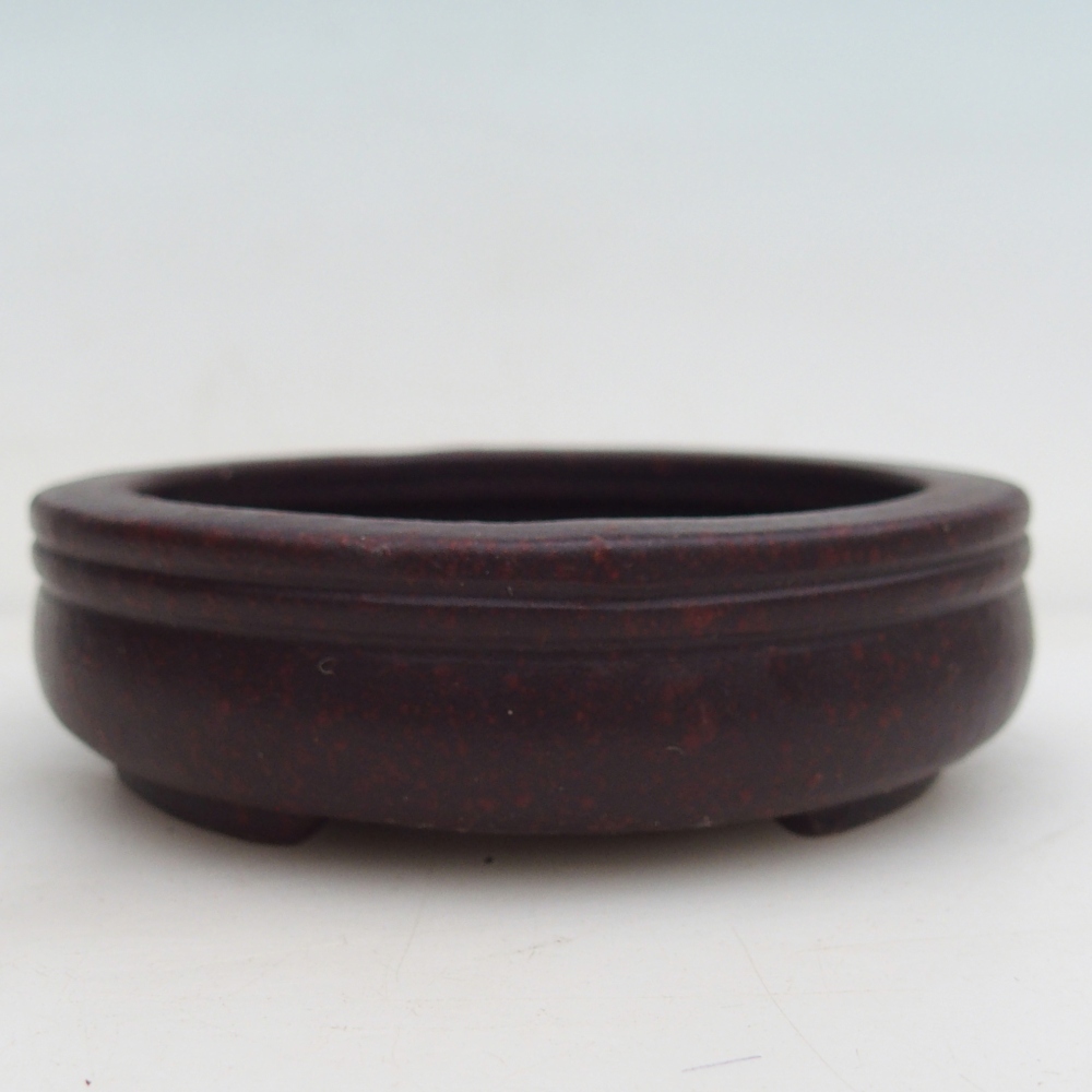 Ceramiczna miska do bonsai 9 x 9 x 2,5 cm, brązowa