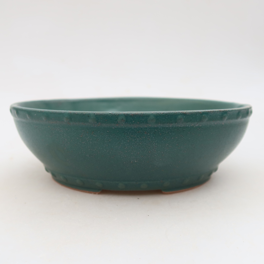 Ceramiczna miska do bonsai 18 x 18 x 5,5 cm, kolor niebieski