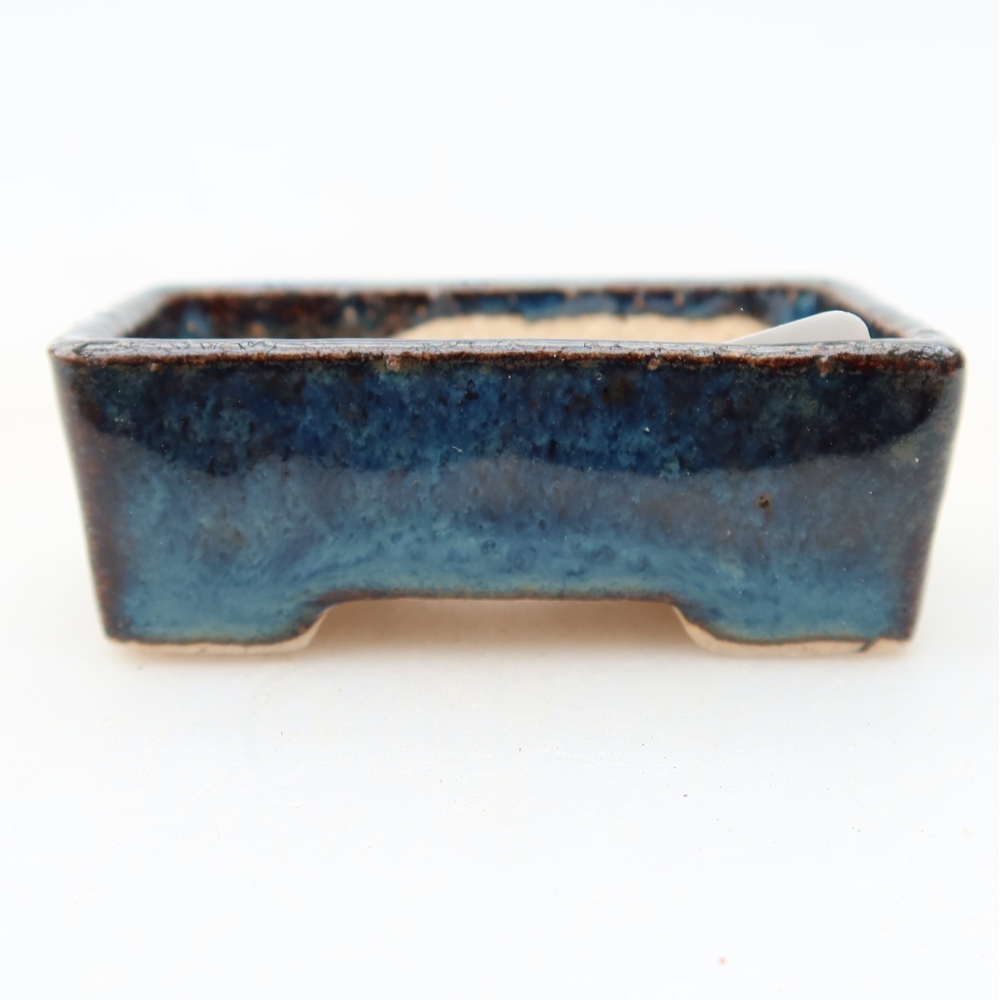 Ceramiczna miseczka do bonsai 5 x 3 x 2 cm, kolor niebieski