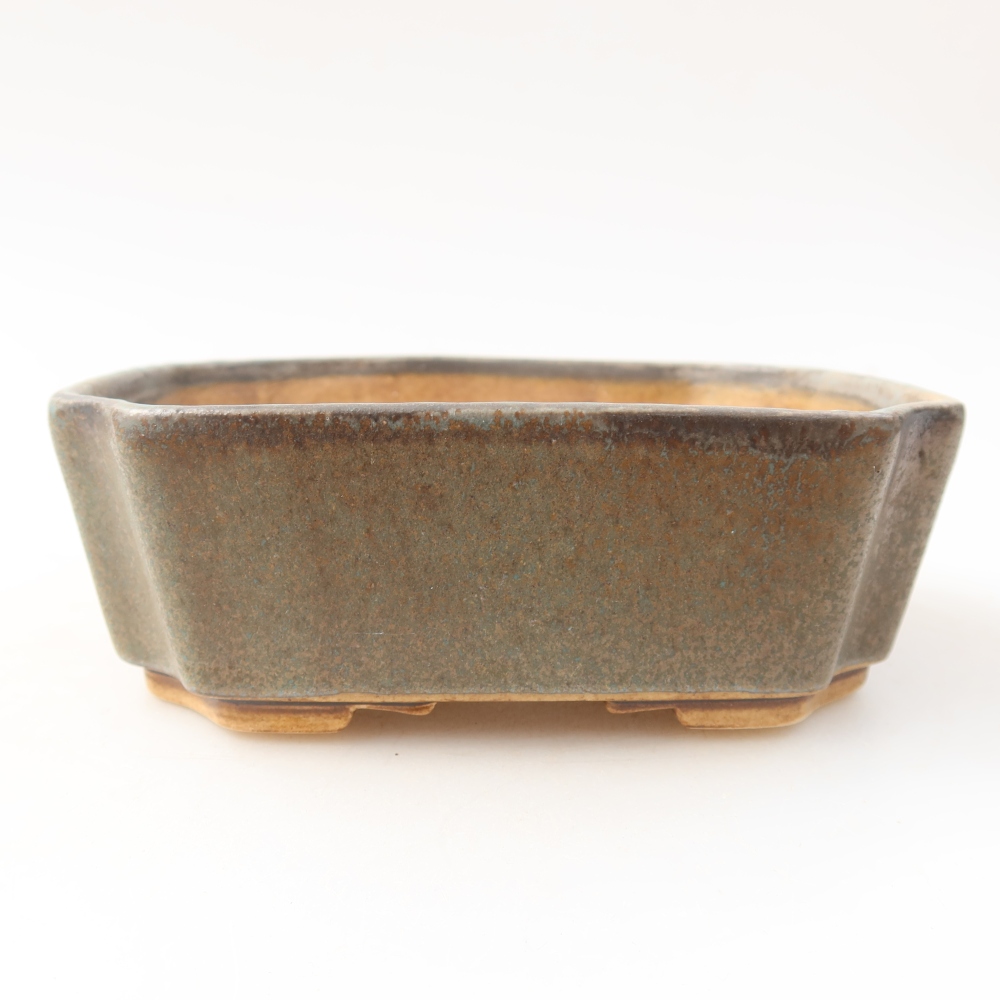 Ceramiczna miska do bonsai 14 x 11,5 x 4,5 cm, kolor zielony