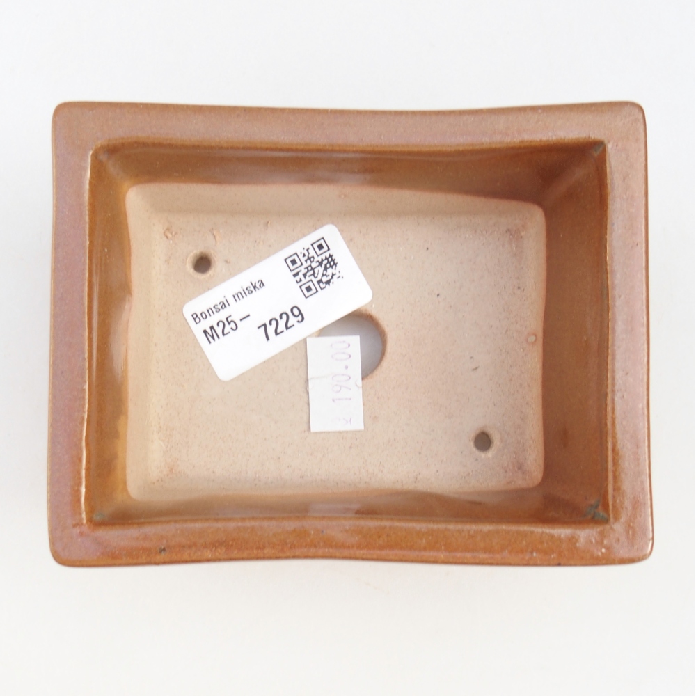 Ceramiczna miska na bonsai 11,5 x 9 x 4,5 cm, brązowa